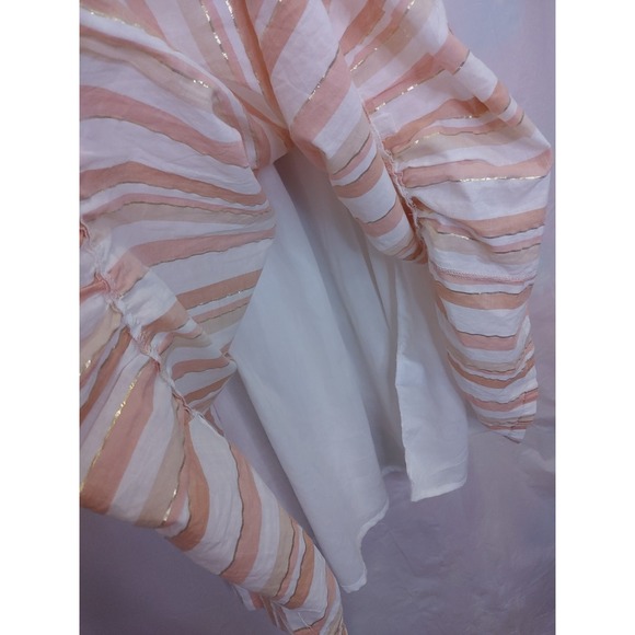 Haute Hippie Kids Style flutter‎ sleeve, tiered peasant Dress Maxi Lined Sz 12 - Picture 5 of 14